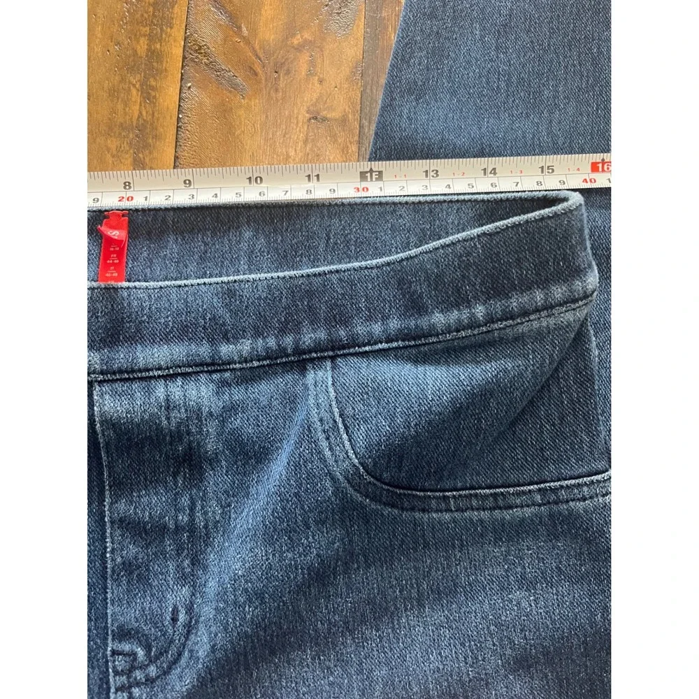 SPANX Jean-ish Ankle Leggings Skinny Jeans Women L Blue Indigo Minimalist